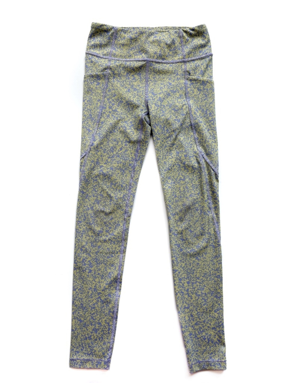 Athleta Girl High Leggings- Yellow & Purple